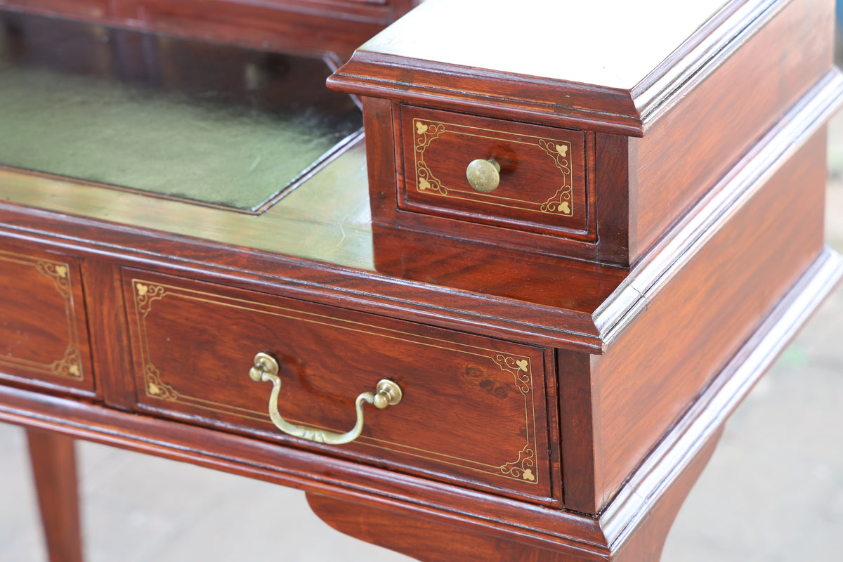 Edwardian style brass inlaid rosewood Writing Table