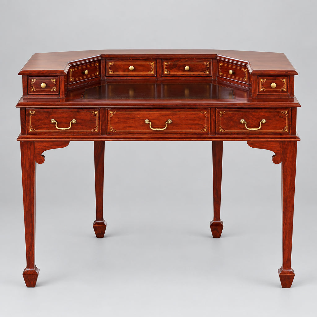 Edwardian style brass inlaid rosewood Writing Table