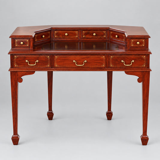 Edwardian style brass inlaid rosewood Writing Table
