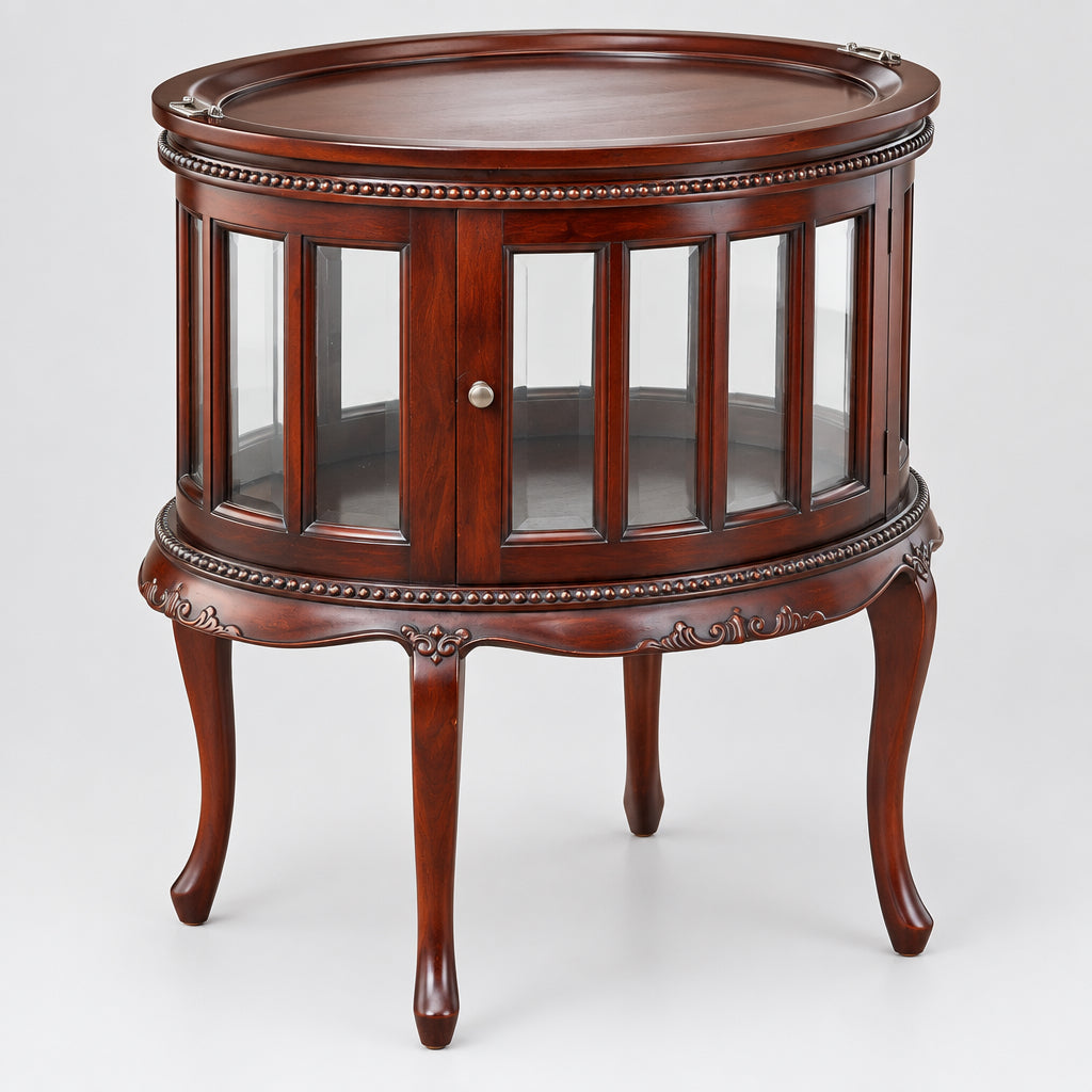House & Haven mahogany Tray Top Cake Display