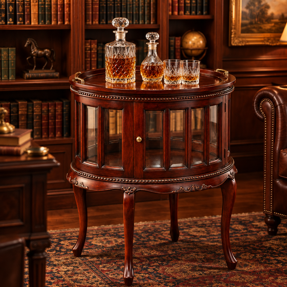House & Haven mahogany Tray Top Cake Display