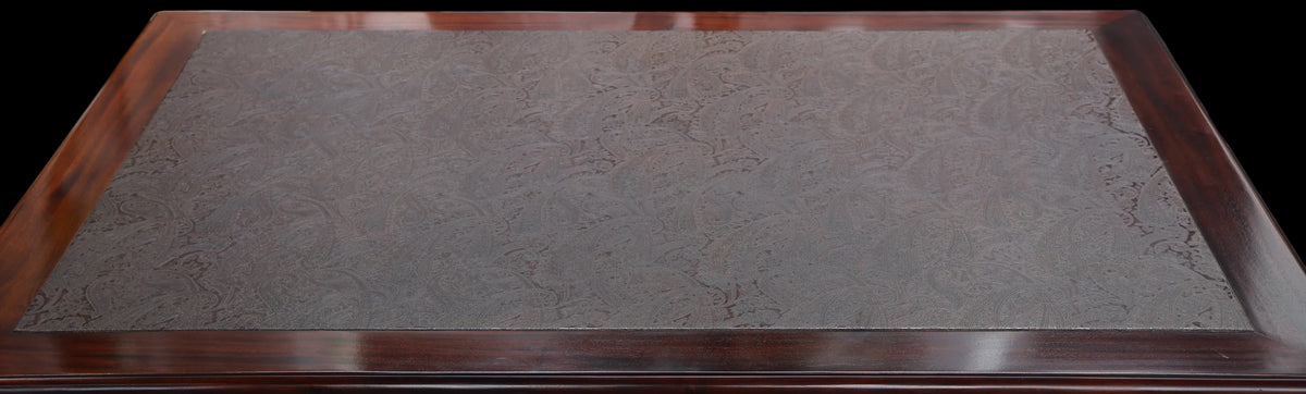 Stunning House & Haven mahogany Coffee/Centre Table with paisley pressed leather top