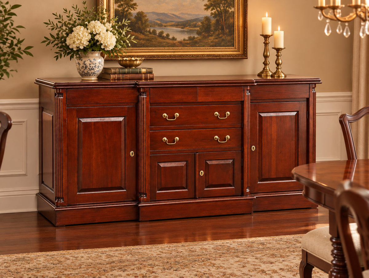 Mahogany House & Haven breakfront Sideboard