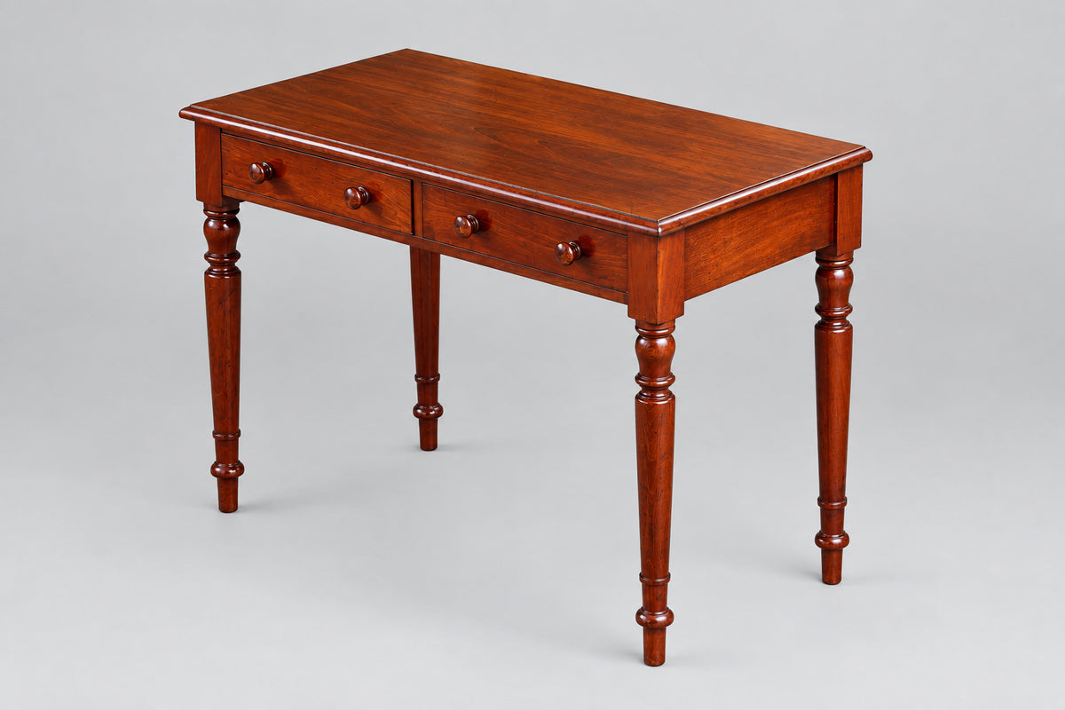 Victorian mahogany two drawer Writing Table