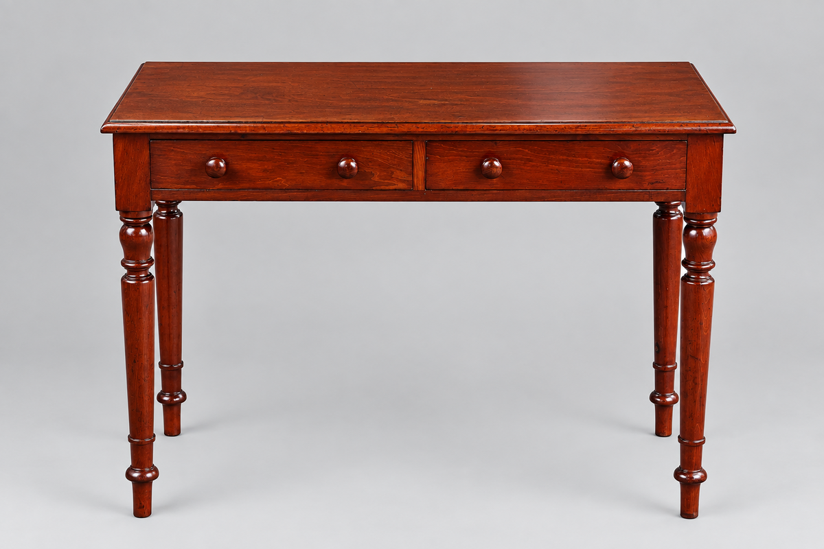 Victorian mahogany two drawer Writing Table