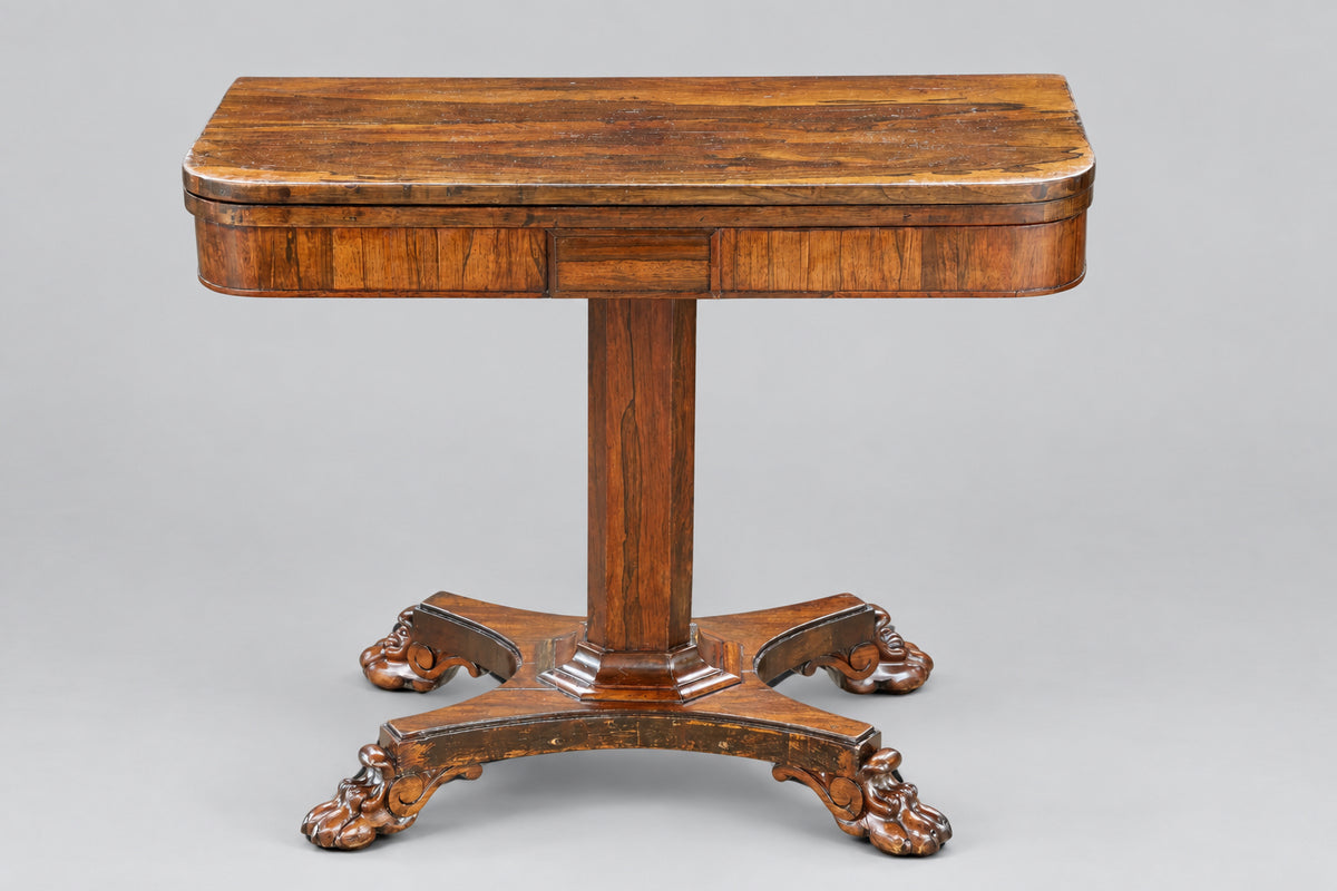 William IV Rosewood Card Table