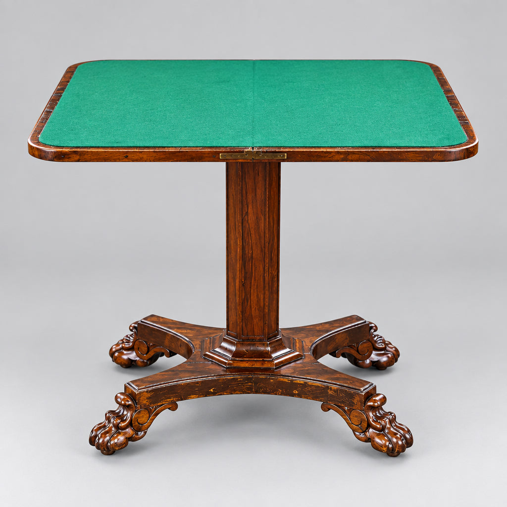William IV Rosewood Card Table