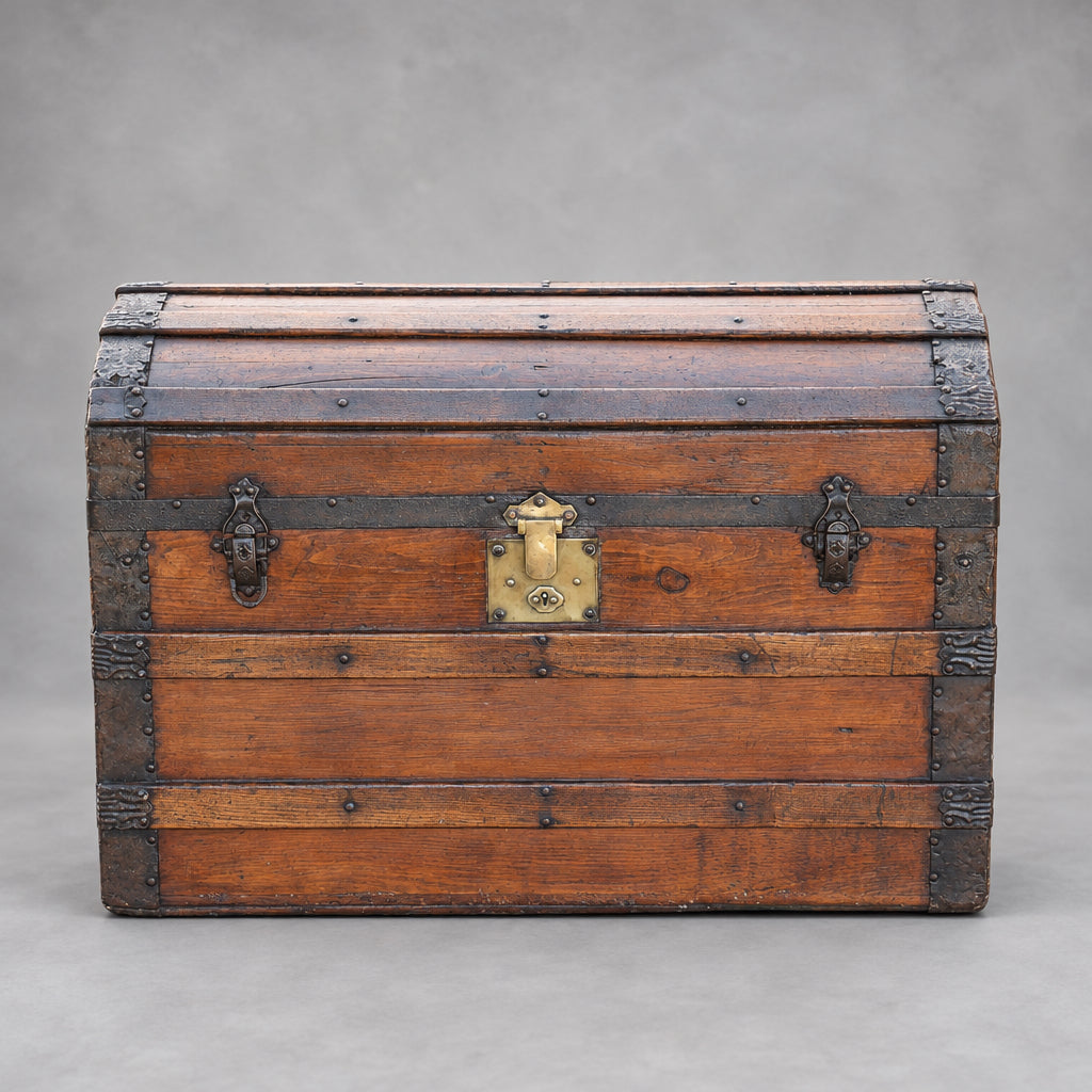 Antique dome topped Steamer Trunk
