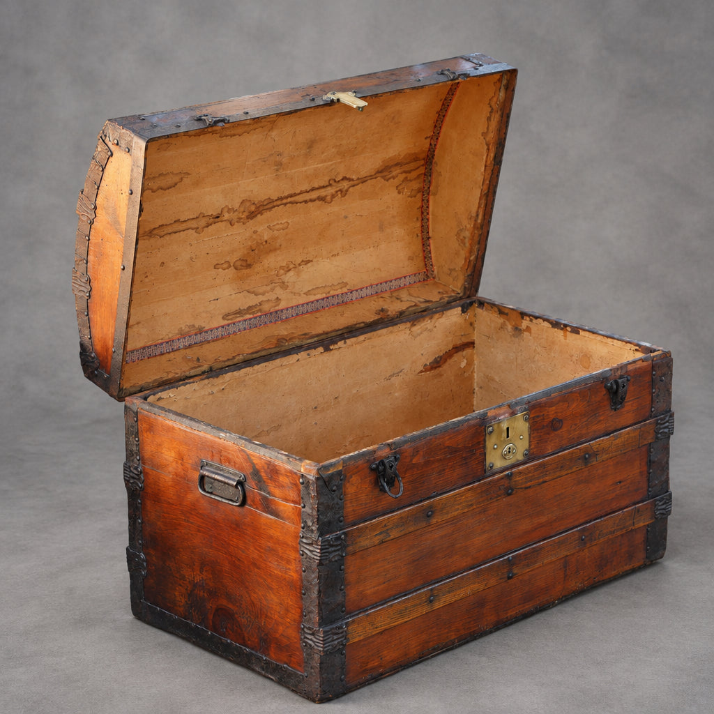 Antique dome topped Steamer Trunk