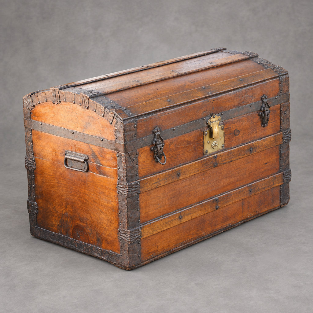 Antique dome topped Steamer Trunk