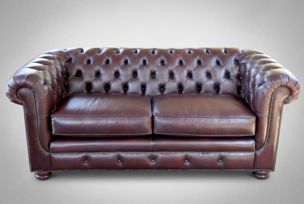 Stunning Griffiths & Griffiths Victorian style ox blood leather Chesterfield Sofa - RESERVED