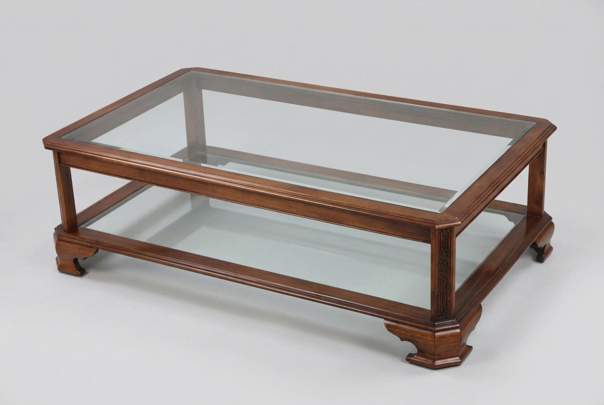 Griffiths & Griffiths mahogany and glass Centre/Coffee Table
