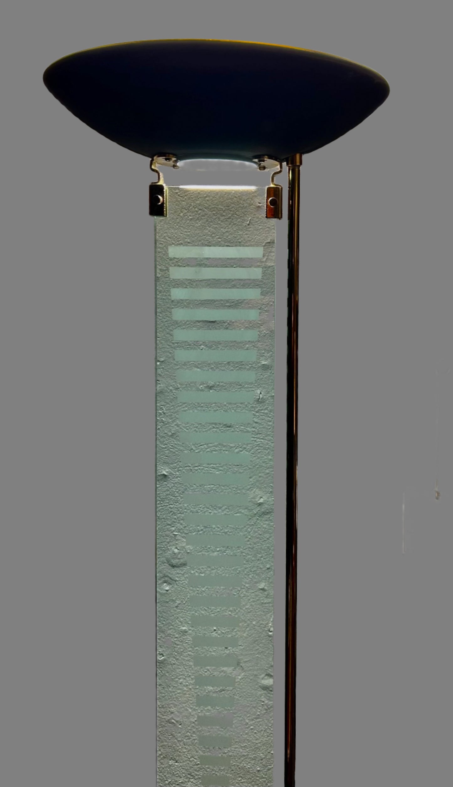 Postmodern Torchiere Glass Floor Lamp by Fontana Arte