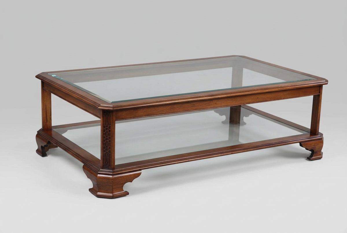 Griffiths & Griffiths mahogany and glass Centre/Coffee Table