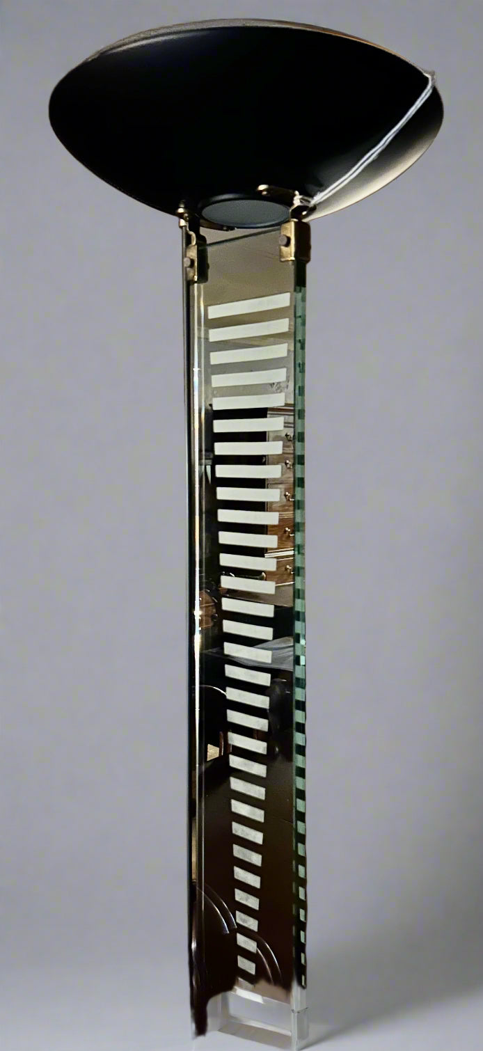 Postmodern Torchiere Glass Floor Lamp by Fontana Arte