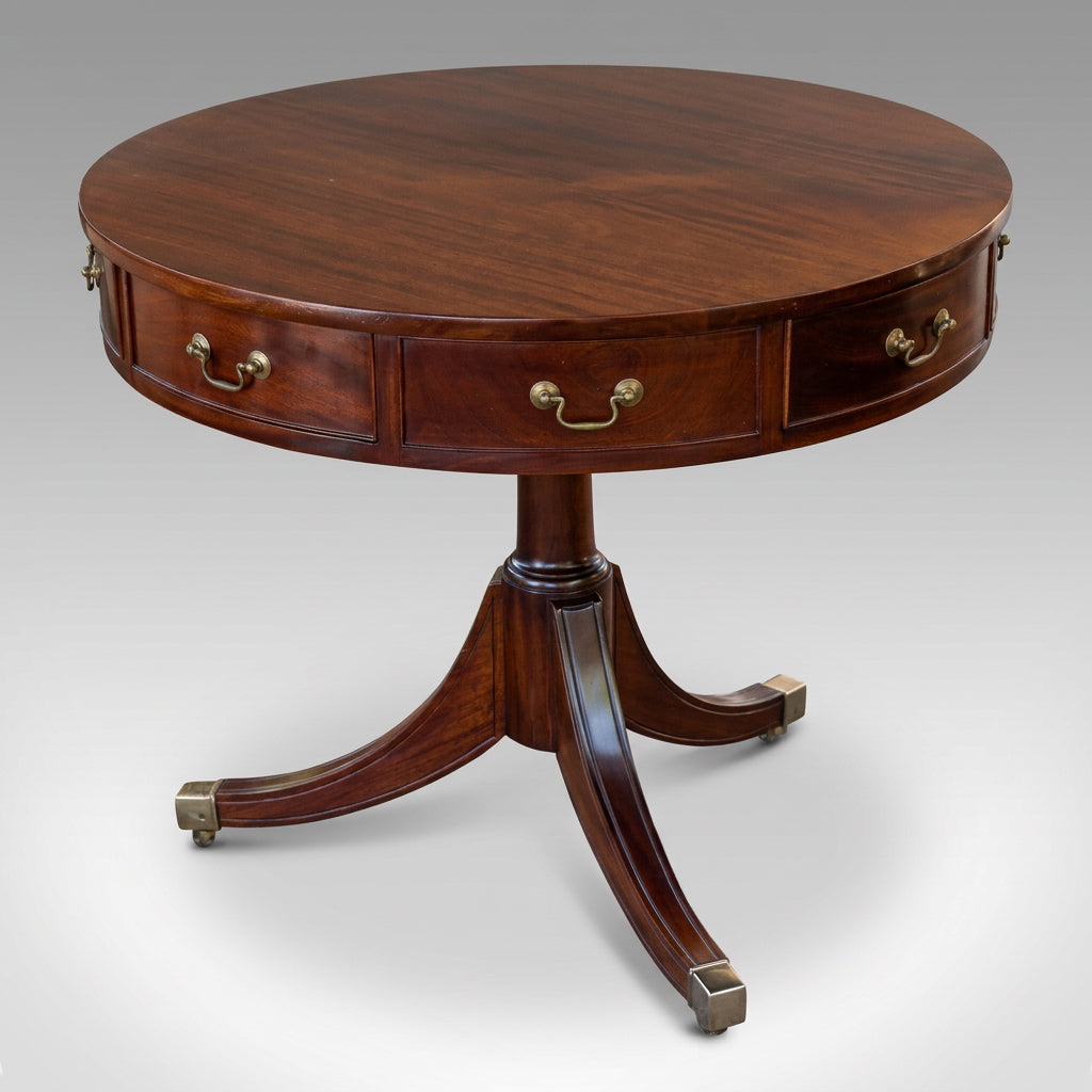 Beautiful Griffiths & Griffiths mahogany Drum Table - RESERVED