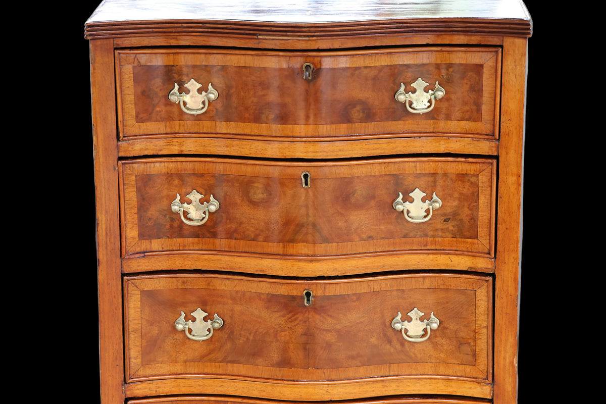 Beautiful Edwardian slim walnut Tallboy
