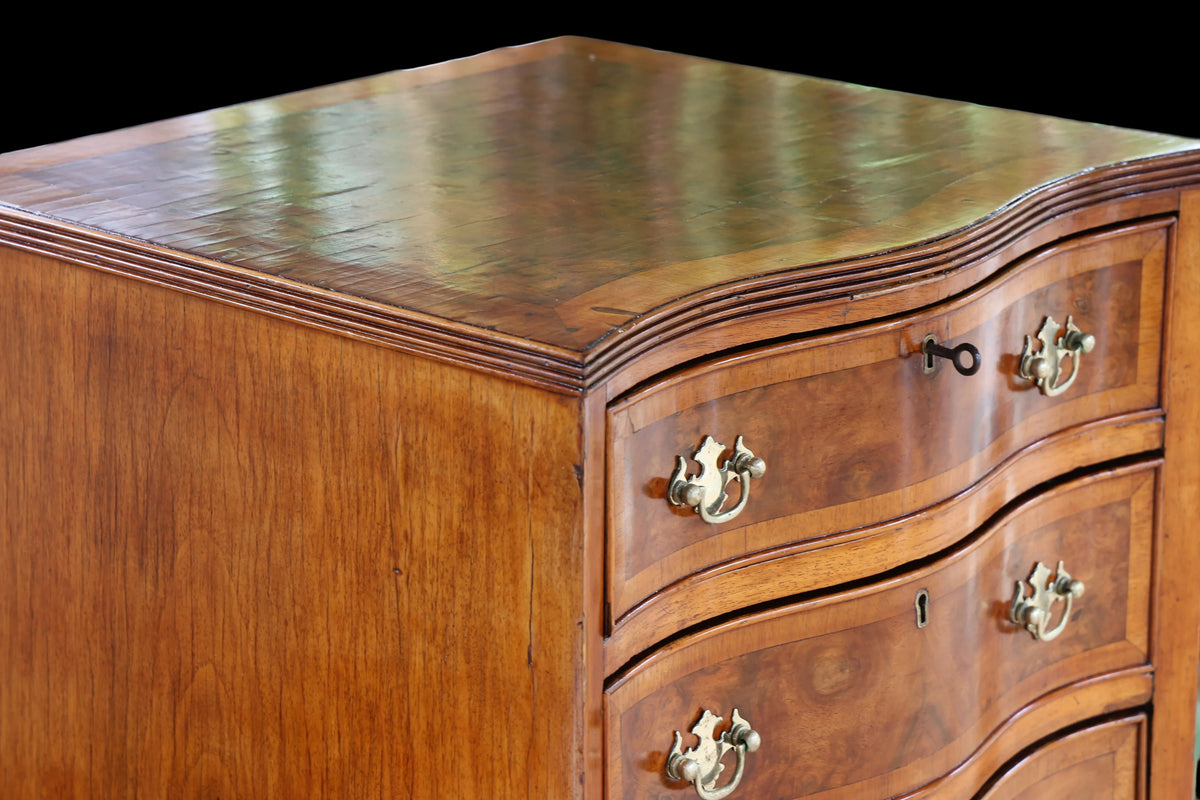 Beautiful Edwardian slim walnut Tallboy
