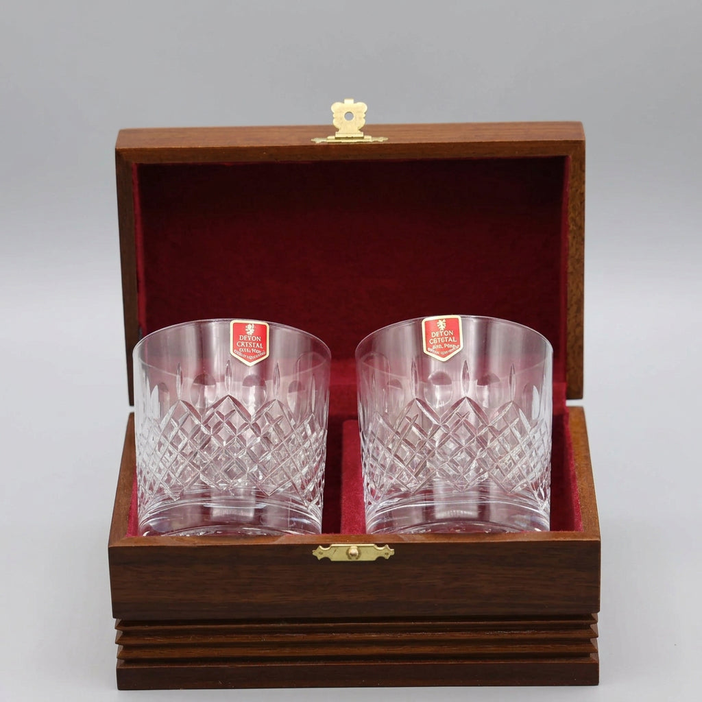 Devon handcut crystal boxed set a pair of Tumbles
