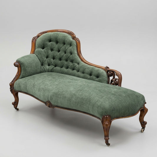 Victorian walnut Chaise Longue