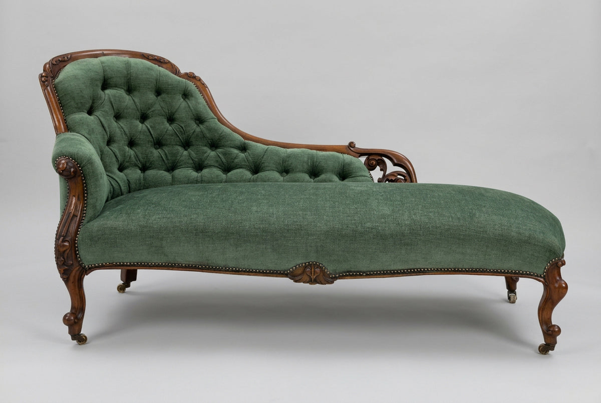 Victorian walnut Chaise Longue