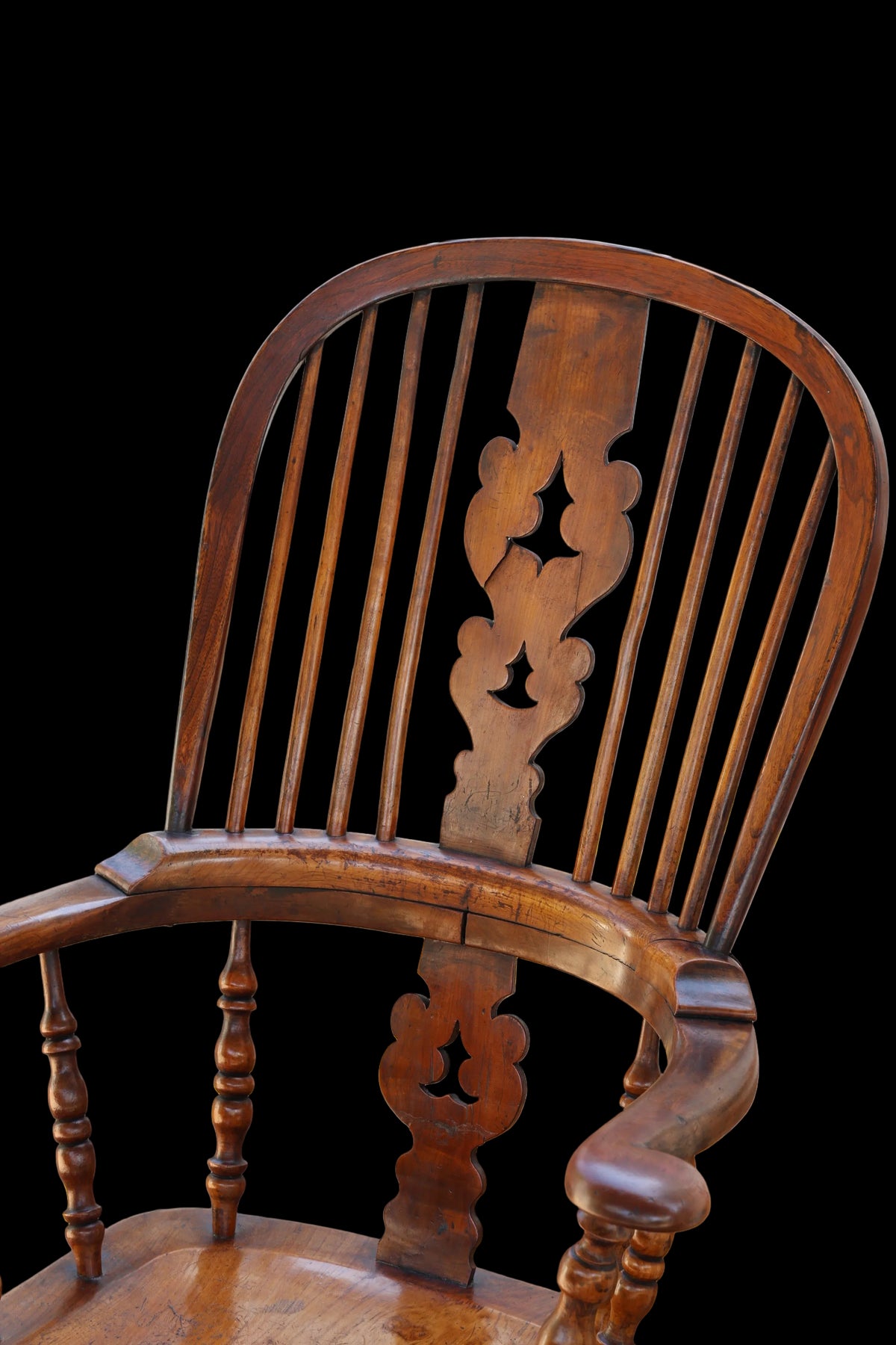 19th Century Yorkshire beech, ash and elm Windsor Armchair.