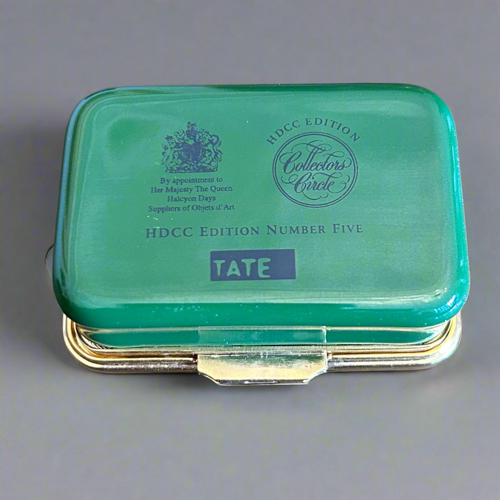 Halcyon Days Enamels Pill Box - Flatford Mill by John Constable
