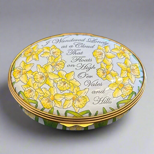 Halcyon Days Enamel Trinket Box - William Wordsworth
