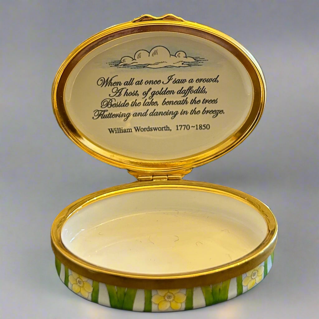Halcyon Days Enamel Trinket Box - William Wordsworth
