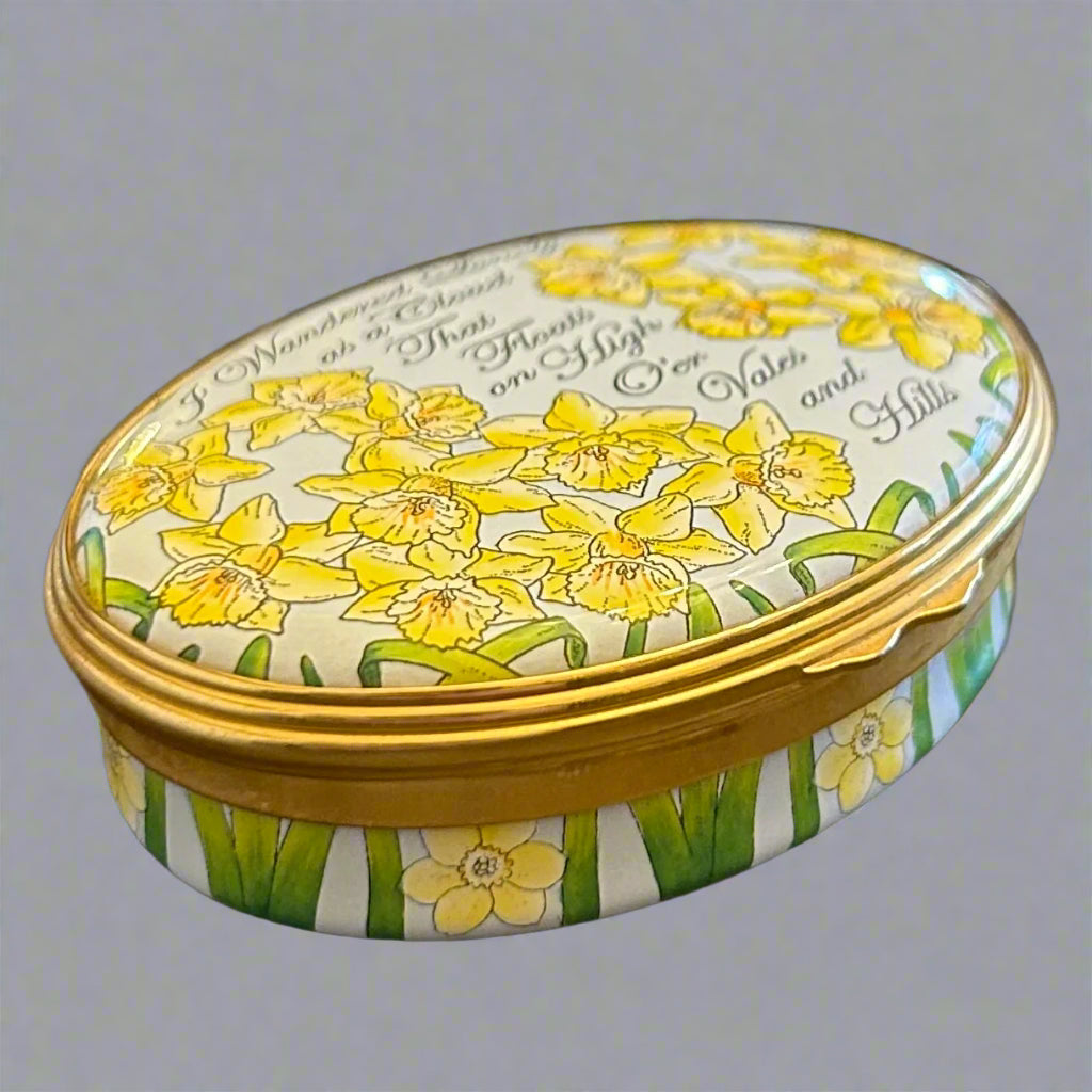 Halcyon Days Enamel Trinket Box - William Wordsworth