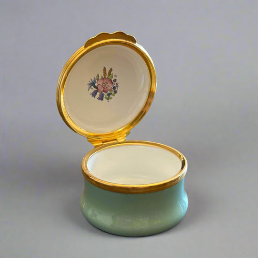 Halcyon Days Enamel Trinket Box - Poppies