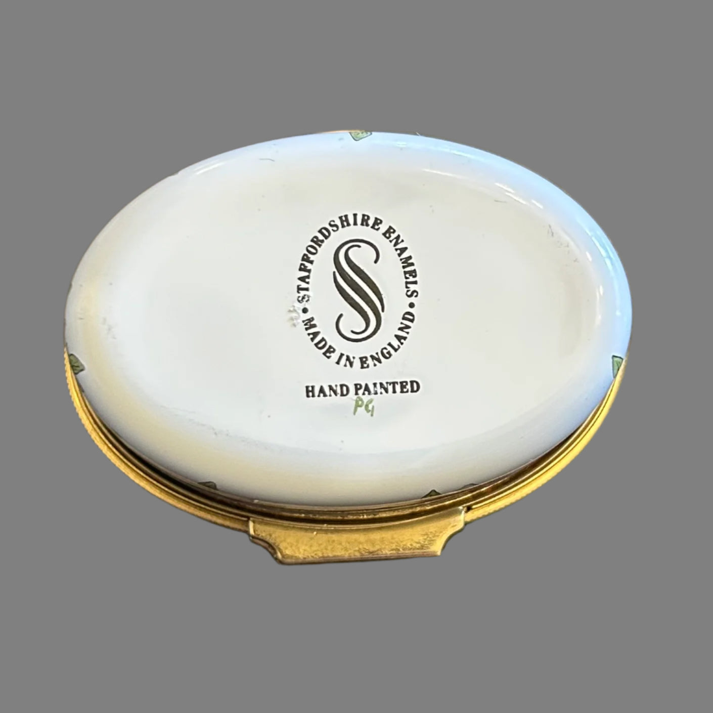 Staffordshire Enamels hand painted Trinket box