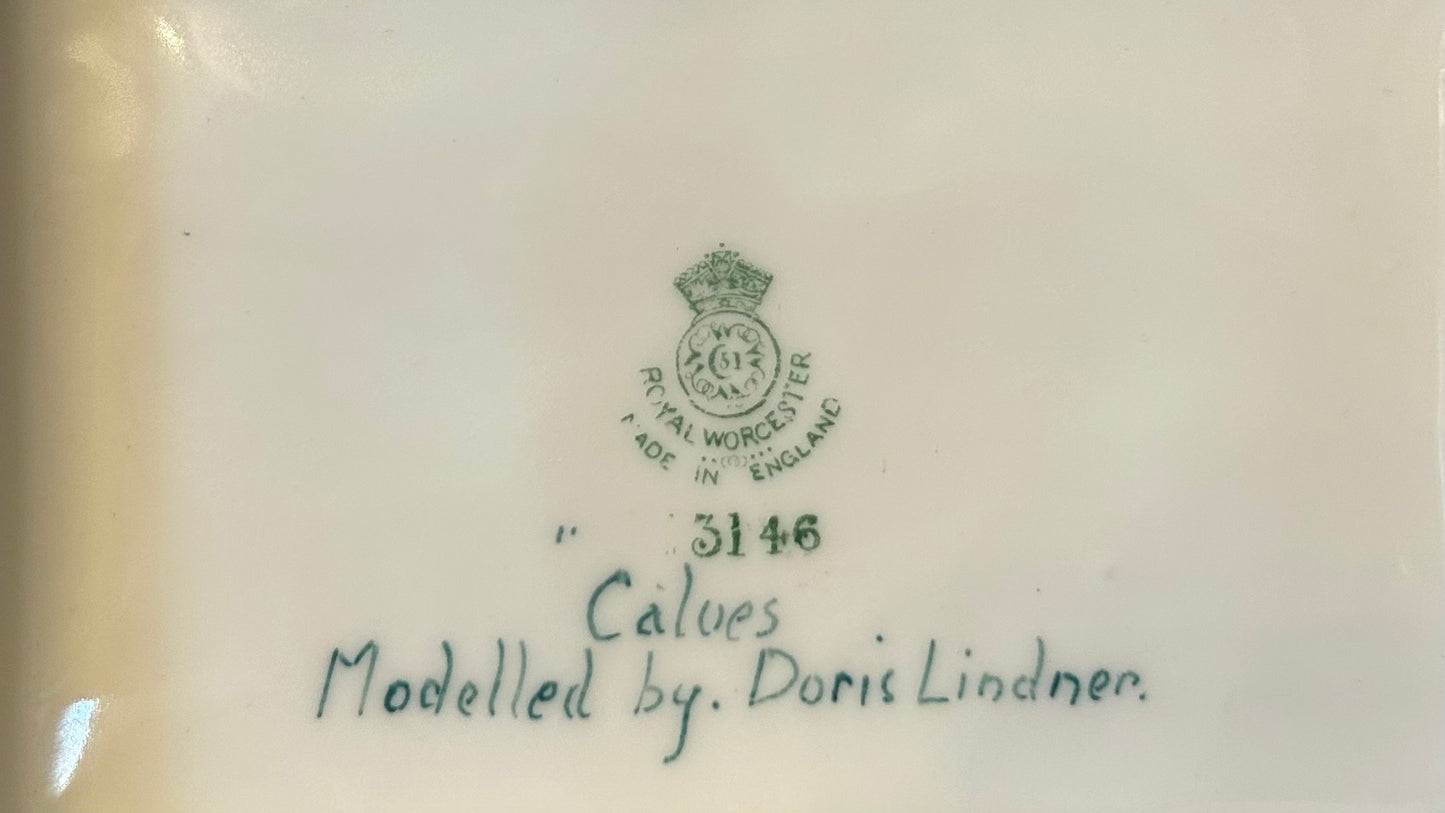 Royal Worcester. "Calves" modelled by Doris Linder 3146