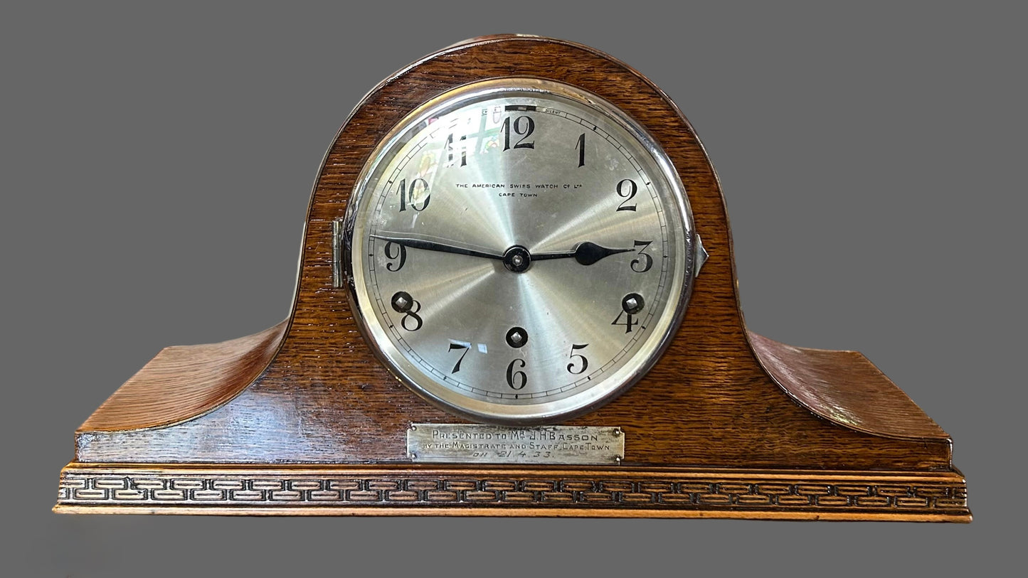 1930's Oak cased Mantel Clock - Good working Order