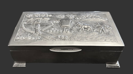 Mid 20th Century Indian Silver Cigarette Box