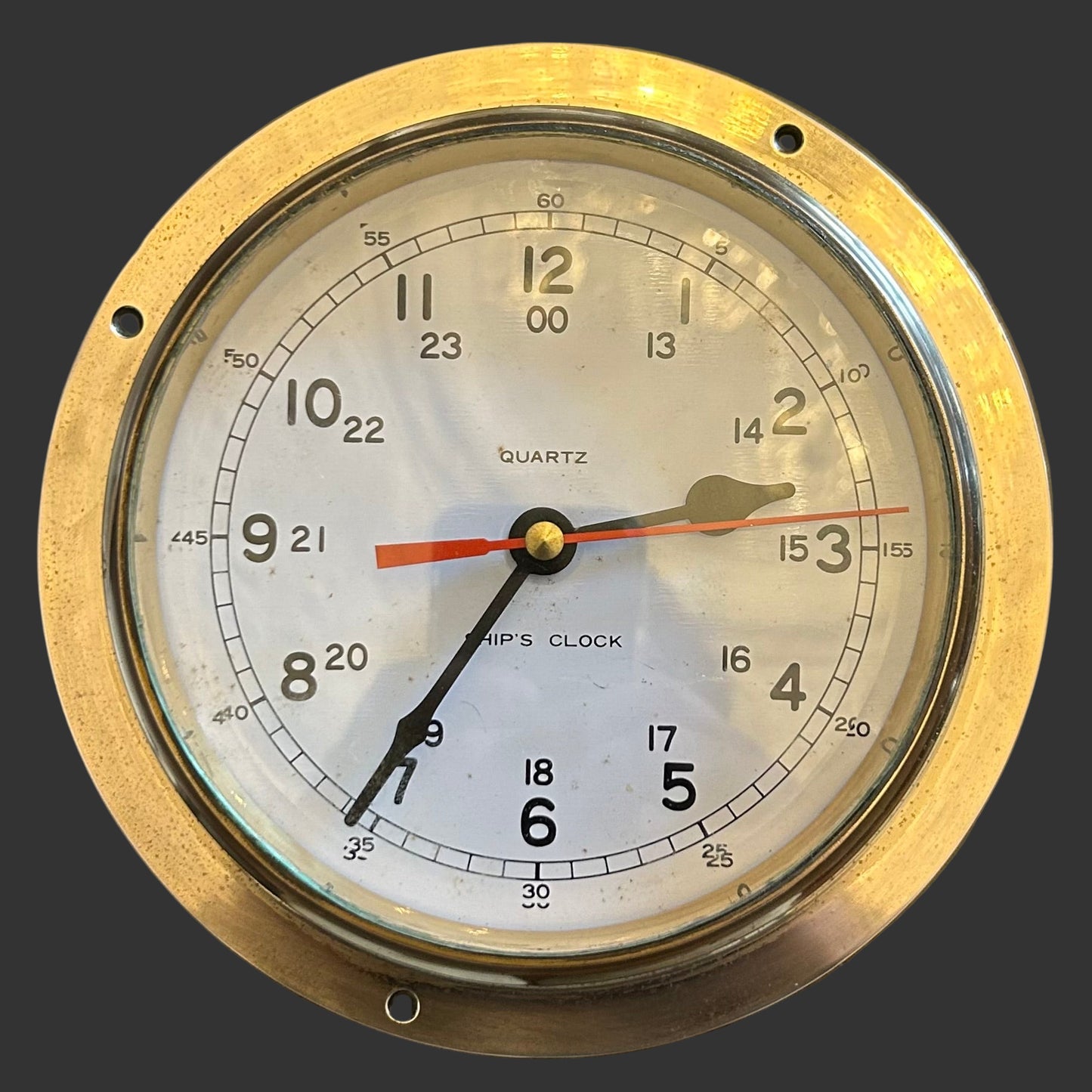 Naval Brass Ships Bridge Quartz Clock