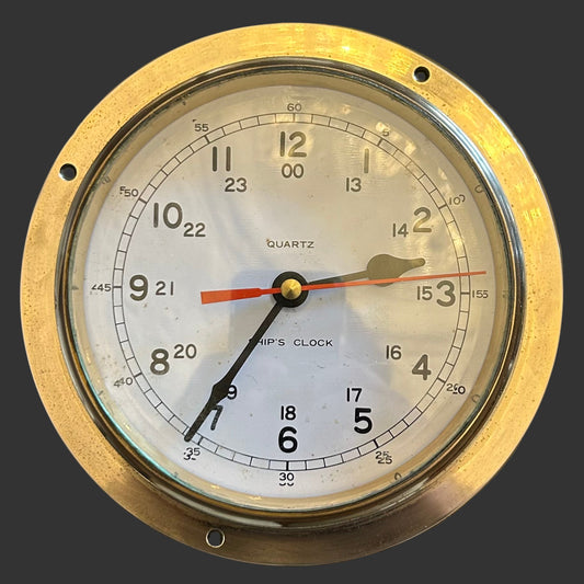Naval Brass Ships Bridge Quartz Clock