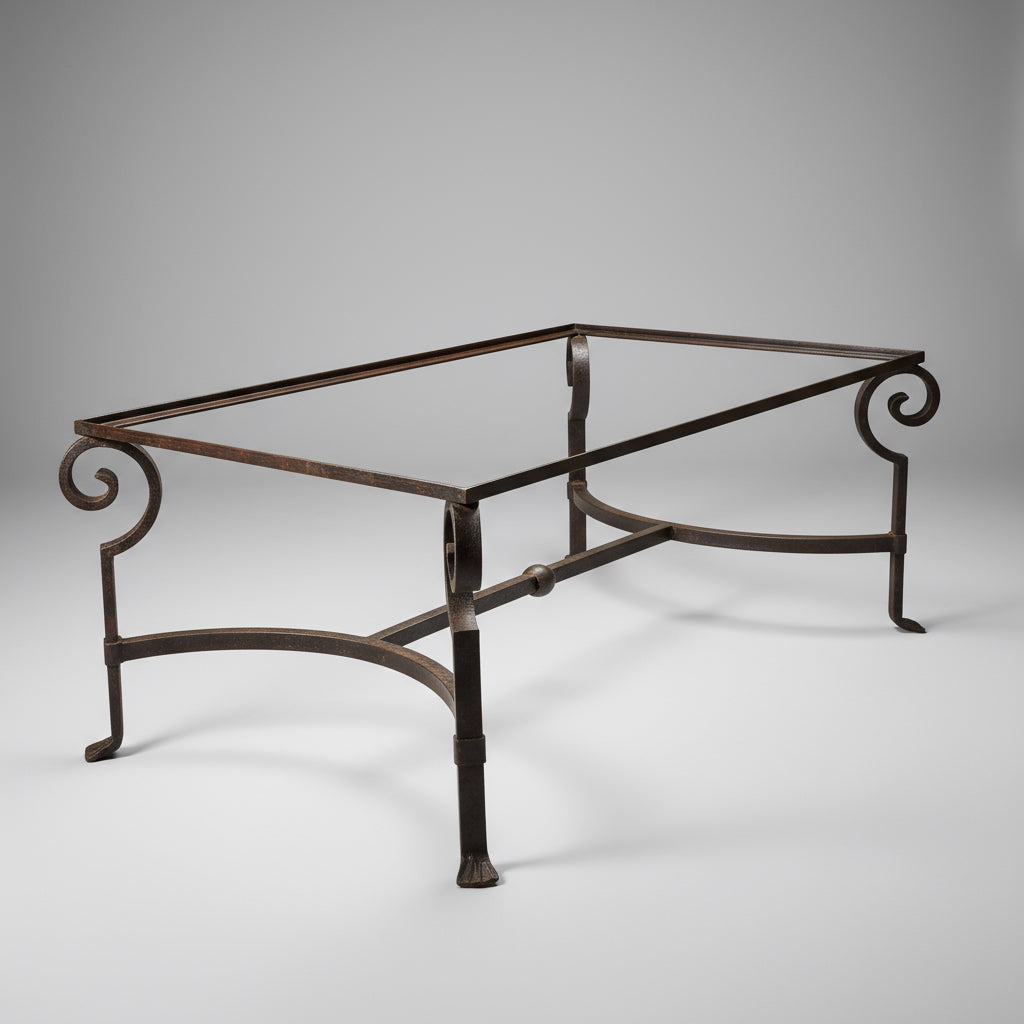 Oyster Box Hotel Wrought Iron glass topped Centre/Coffee Table