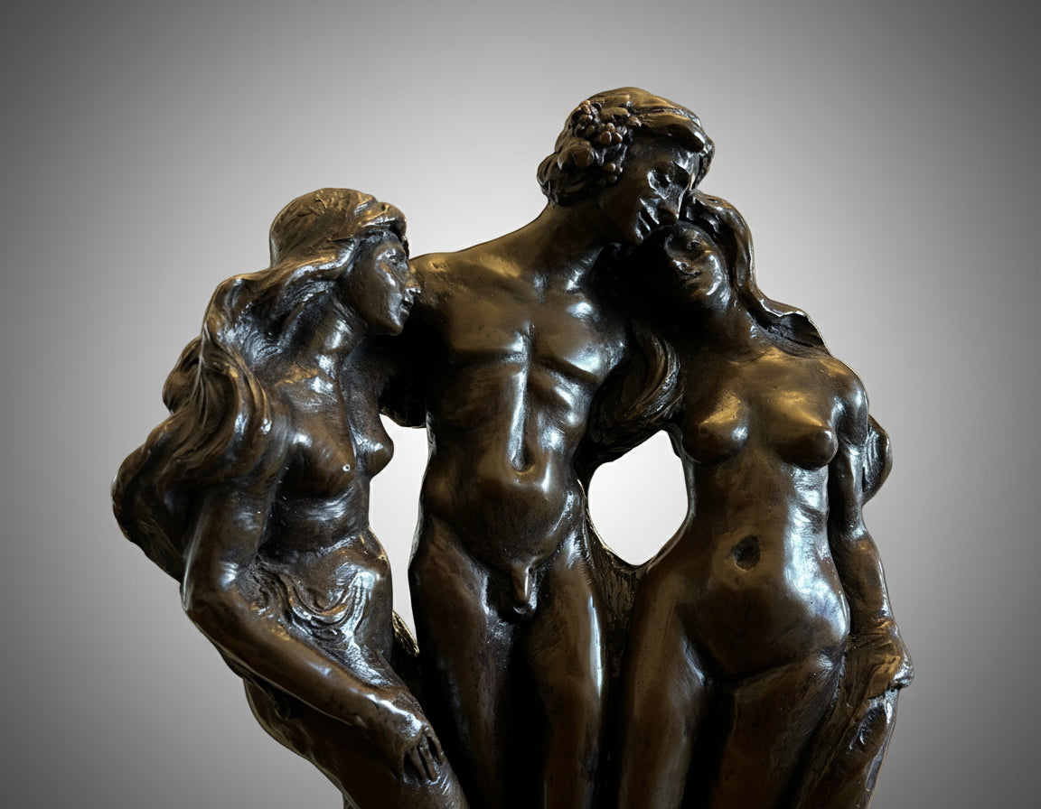 Giovanni SCHOEMAN (1940-1980) - Bronze of two maidens and young man
