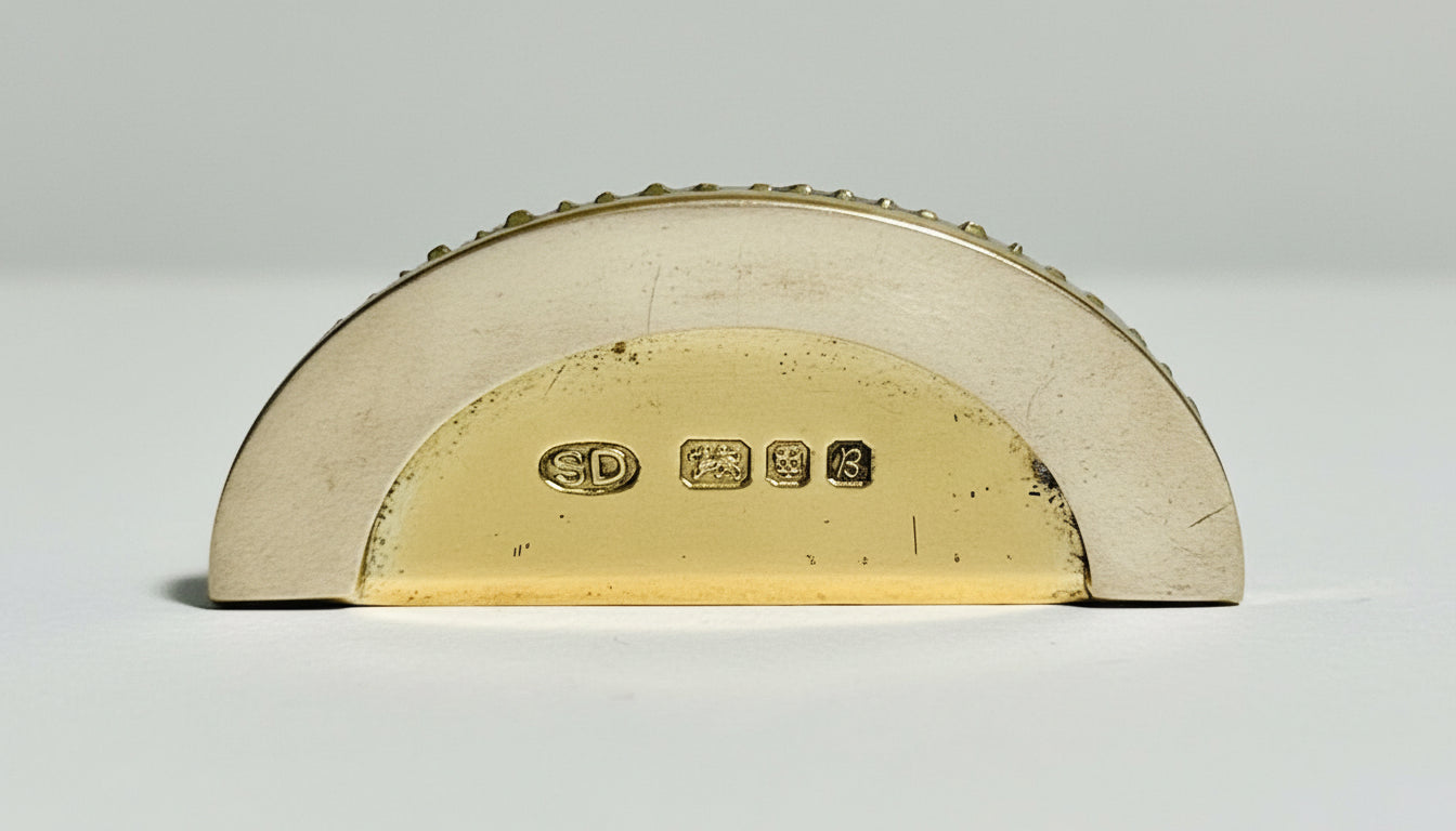 Stuart Devlin silver gilt set of six Name Place Settings- London 1976