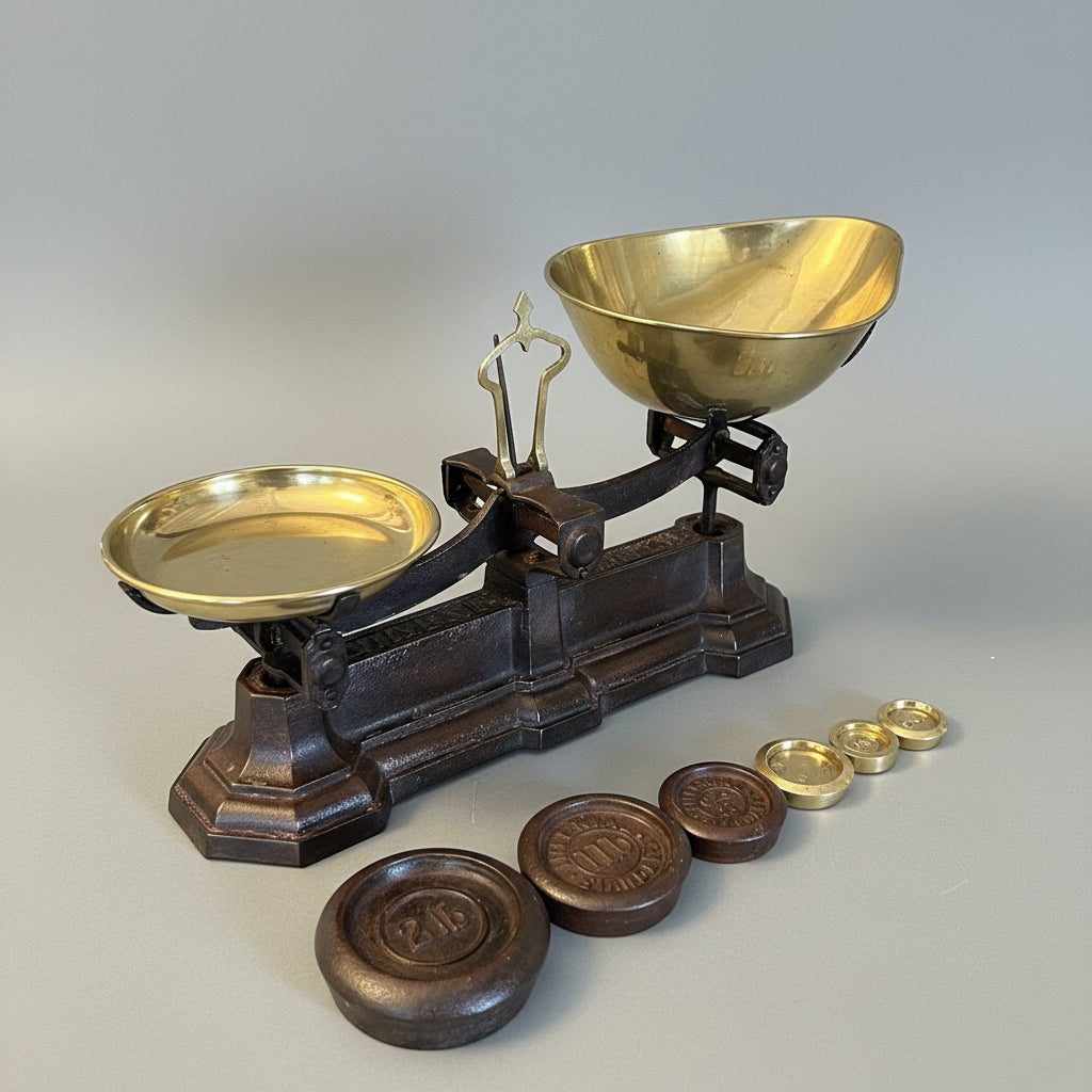 Vintage W&T Avery Cast iron and Brass Balance Scale