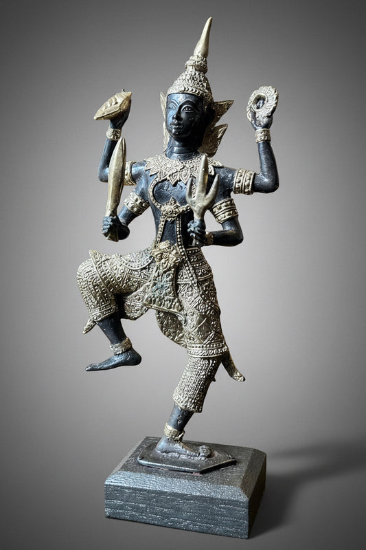 Vintage Thai bronze figurine of Shiva Nataraja.