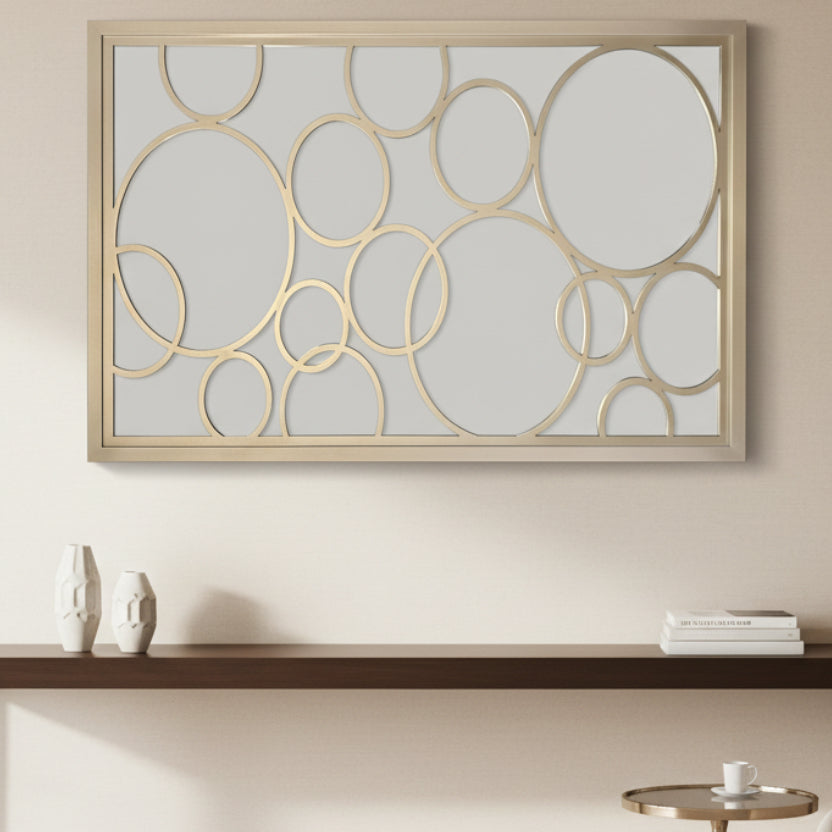 Contemporary Design silver framed Mirror