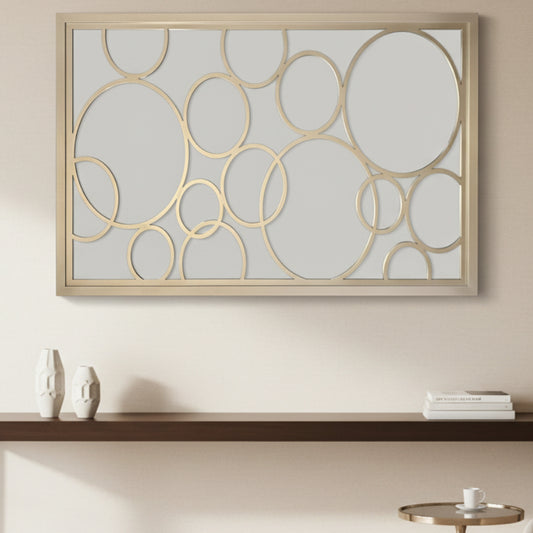 Contemporary Design silver framed Mirror