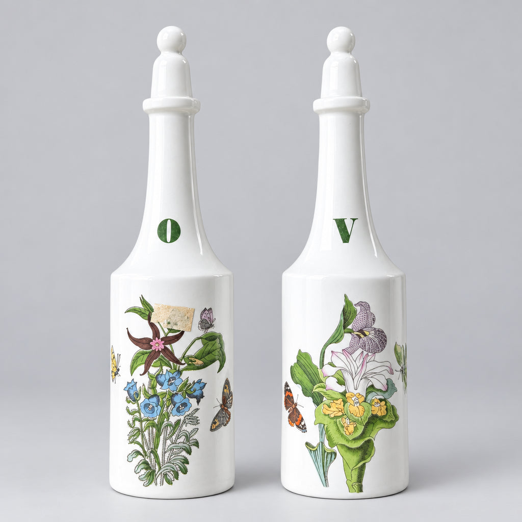 Vintage Portmeirion Botanic Garden Olive oil & Vinegar Decanters