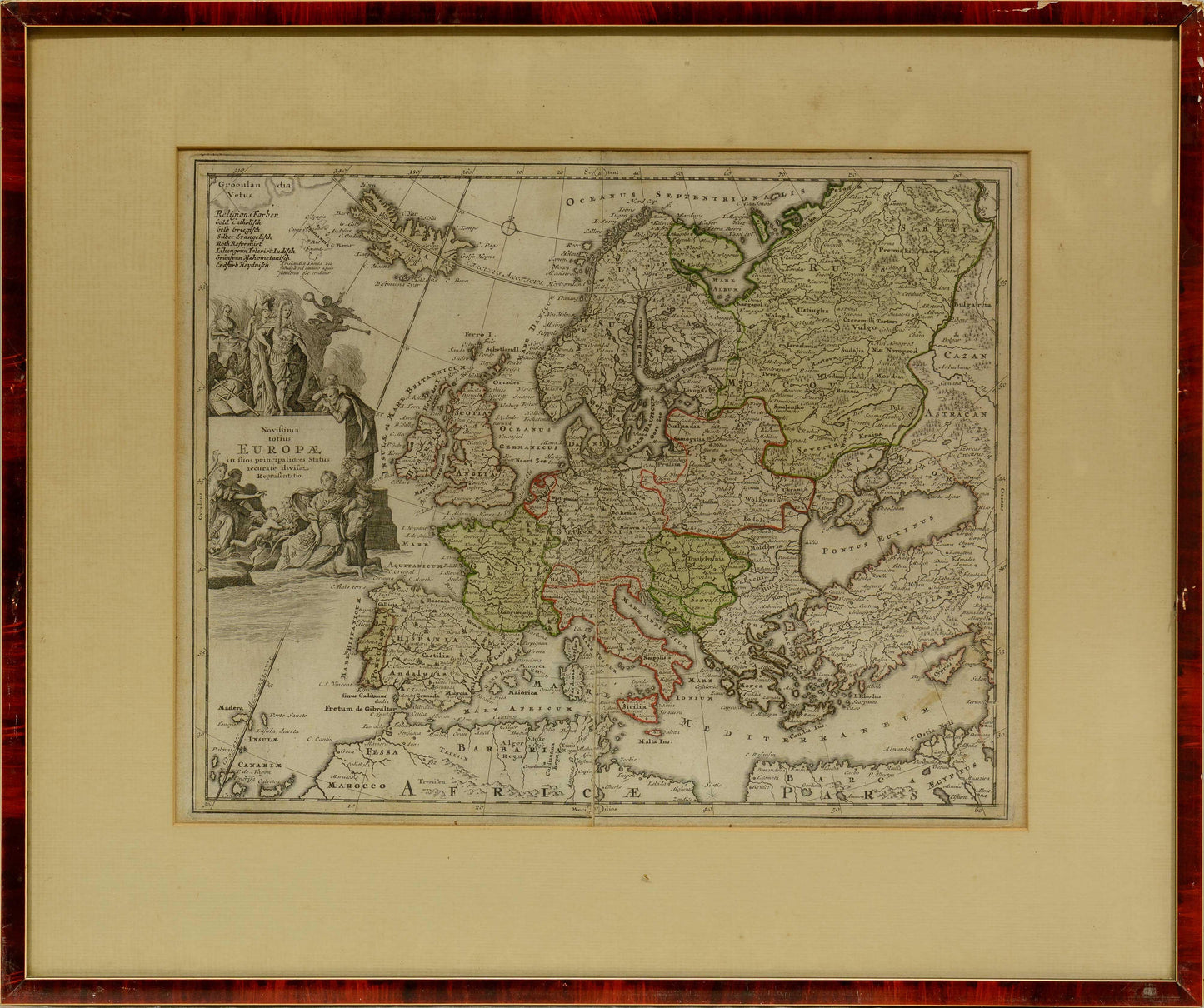 Novissima Totius Europae - MAP OF EUROPE - Christoph Weigel (1654 - 1725)