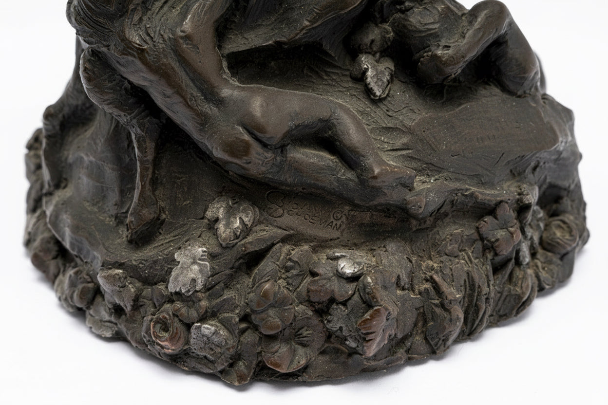 Giovanni SCHOEMAN (1940-1980) - Bronze of two maidens and young man