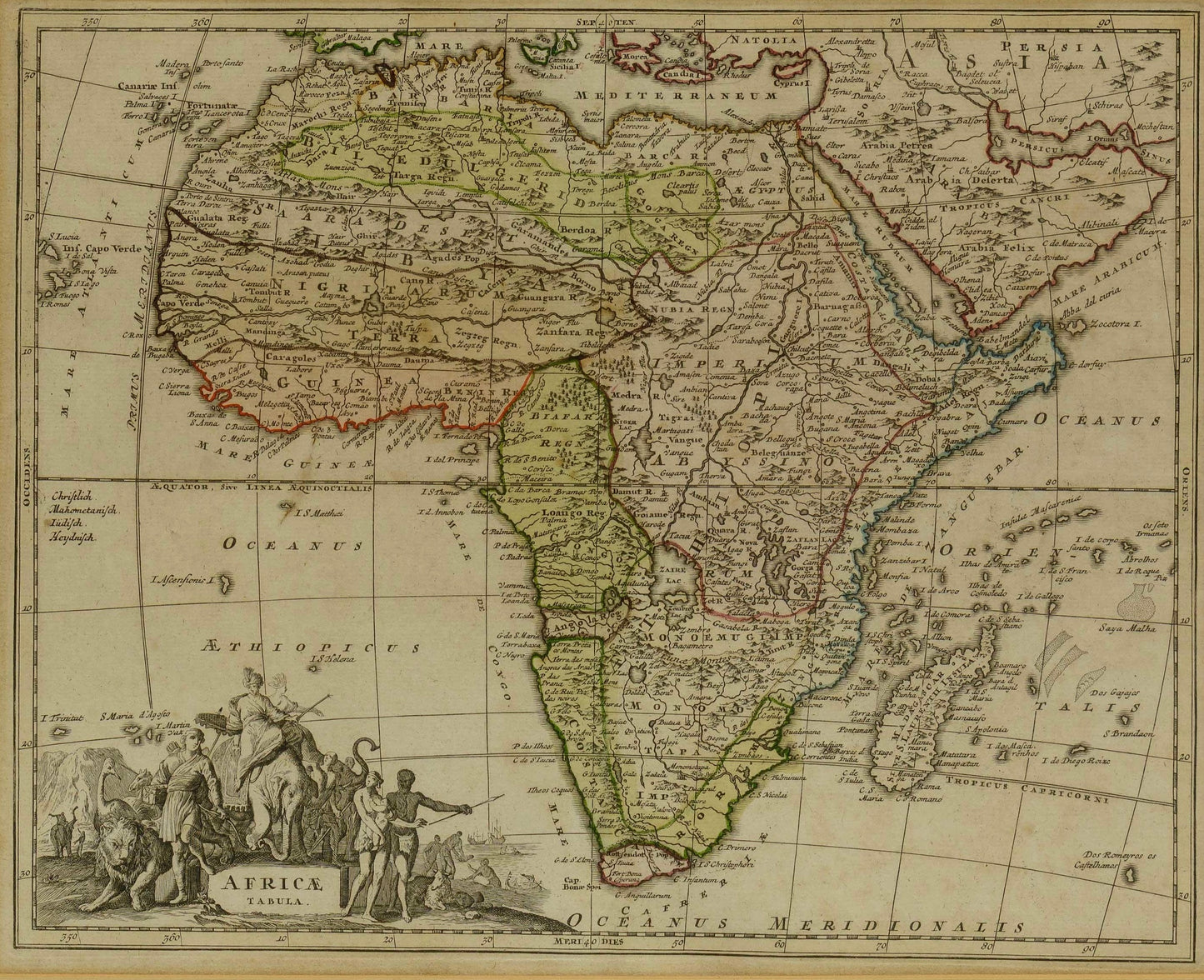 AFRICAE TABULA - MAP OF AFRICA - Christoph Weigel (1654 - 1725)