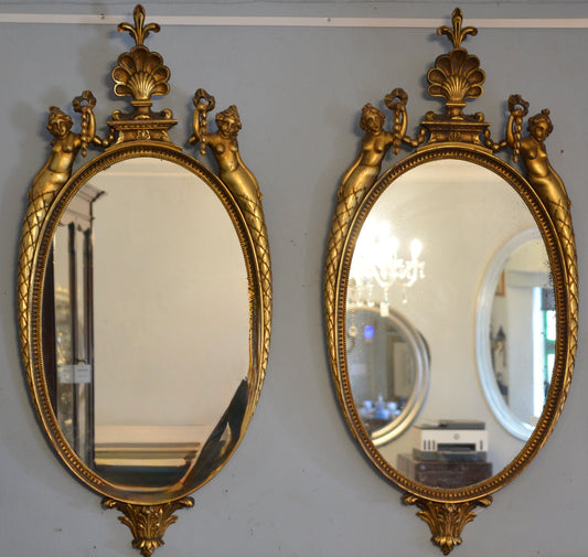 Pair of 19th Century Giltwood framed Mirrors