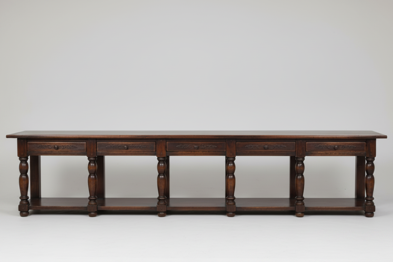 An exceptionally long G2 (Greg Grant) mahogany Server/Console Table